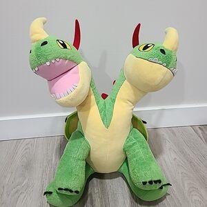 Build-A-Bear Two-Headed Green and Yellow Dragon Plush
